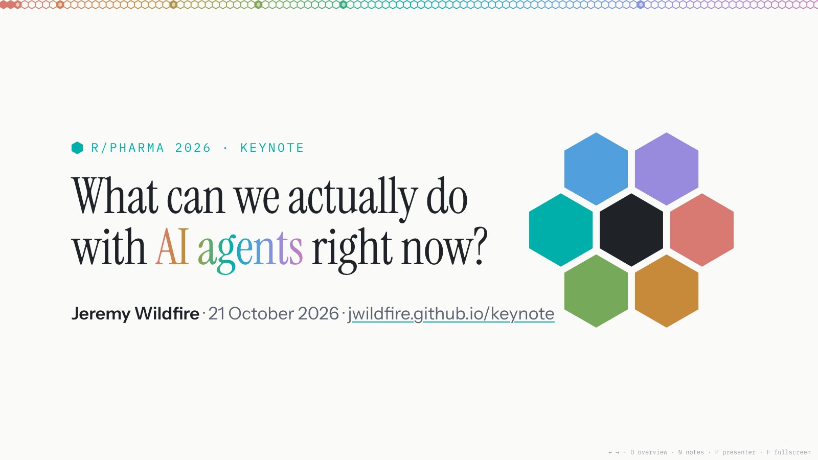 What can we actually do with AI agents right now? Jeremy Wildfire, 21 October 2026