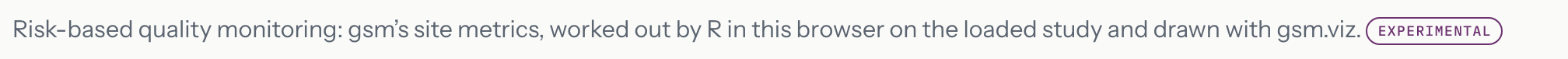 The RBQM tab's opening sentence ending in an Experimental pill